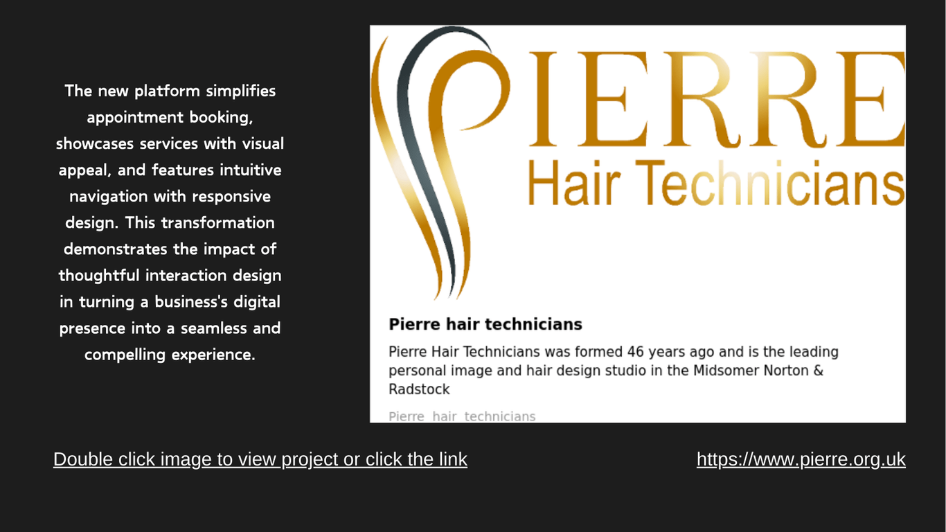 Hairdresser website 2